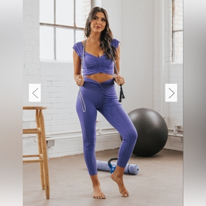 FREE PEOPLE HIGH-RISE ANKLE BREATHE DEEPER LEGGINGS size Large‎